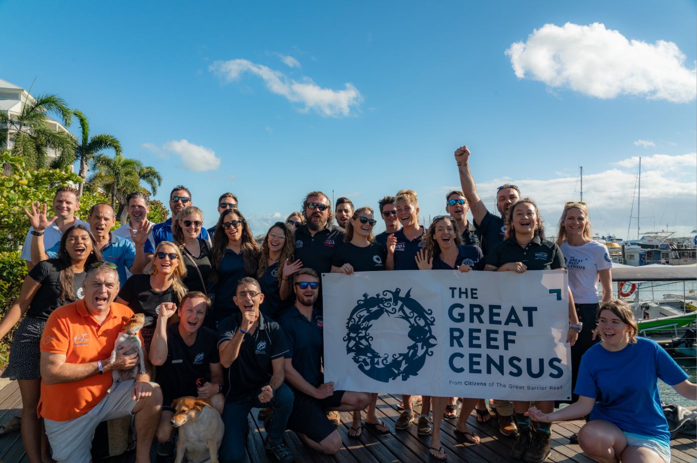 Superyachts on board with the Great Reef Census Project